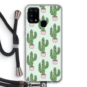 Cactus Lover: Samsung Galaxy M31 Transparant Hoesje met koord