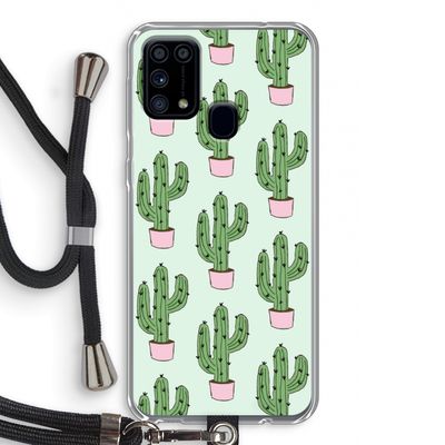 Cactus Lover: Samsung Galaxy M31 Transparant Hoesje met koord