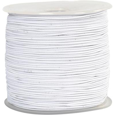 Creativ Company Elastisch koord, dikte 1 mm, wit, 250 m/ 1 rol
