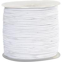 Creativ Company Elastisch koord, dikte 1 mm, wit, 250 m/ 1 rol