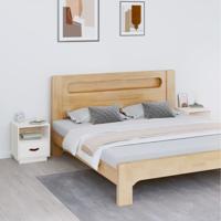 Nachtkastjes 2 st 40x34x45 cm massief grenenhout wit - thumbnail