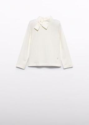 Abel & Lula winter sweater meisjes - wit - turtleneck - gebreid