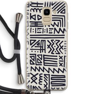 Marrakech print: Samsung Galaxy J6 (2018) Transparant Hoesje met koord