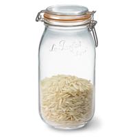 Voorraad/weckpot - transparant - glas - 25,2 x 8,5 cm - 2 L - Le Parfait
