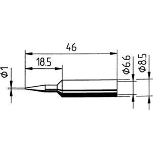 Ersa 0832BDLF Soldeerpunt Potloodvorm, Ersadur Grootte soldeerpunt 1 mm Inhoud: 1 stuk(s)