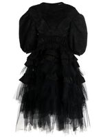 Simone Rocha robe mi-longue en tulle - Noir