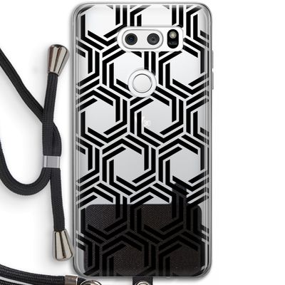 Geometrisch patroon: LG V30 Transparant Hoesje met koord
