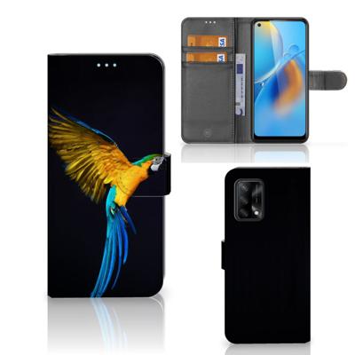 OPPO A74 4G | Telefoonhoesje | Met pasjeshouder | Papegaai