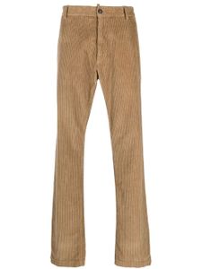 DSQUARED2 pantalon droit en velours côtelé - Marron