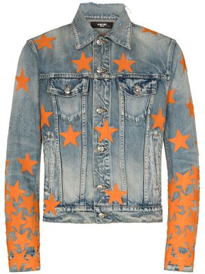 AMIRI veste en jean à étoiles brodées - Bleu
