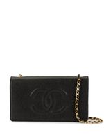 CHANEL Pre-Owned sac porté épaule à logo embossé - Noir - thumbnail