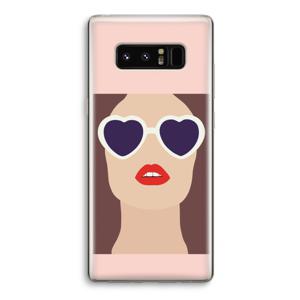 Red lips: Samsung Galaxy Note 8 Transparant Hoesje