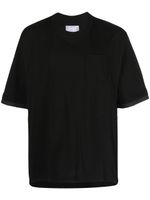 sacai t-shirt en jersey à design superposé - Noir sacai t-shirt en jersey à design superposé - Noir