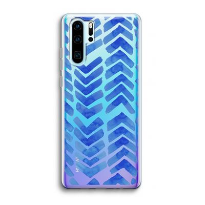 Blauwe pijlen: Huawei P30 Pro Transparant Hoesje