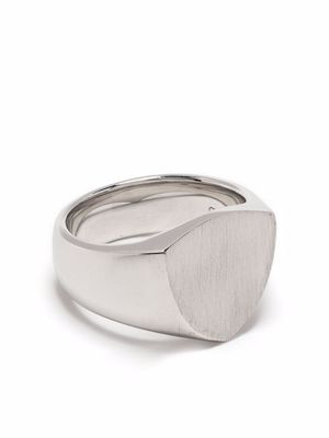 Tom Wood chevalière à effet brossé - Argent