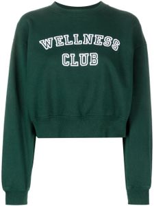 Sporty & Rich sweat crop Wellness Club en coton - Vert