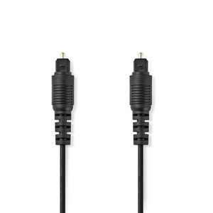 Nedis Optische Audiokabel | TosLink Male | TosLink Male | 3.00 m | Rond | PVC | Zwart | Label - CAGL25000BK30