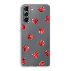 Framboosjes: Samsung Galaxy S21 Transparant Hoesje