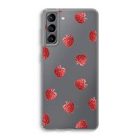 Framboosjes: Samsung Galaxy S21 Transparant Hoesje