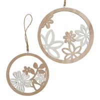 Boltze Home Houten hangerset maryana 2-delig rond