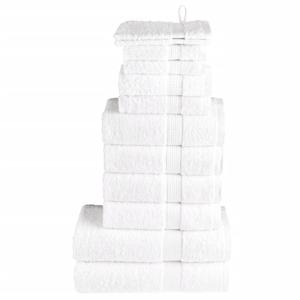VidaXL 12-delige handdoekenset solund 600 g/m² wit