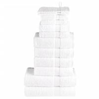 VidaXL 12-delige handdoekenset solund 600 g/m² wit