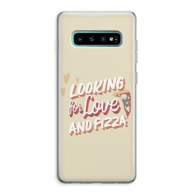 Pizza is the answer: Samsung Galaxy S10 Plus Transparant Hoesje