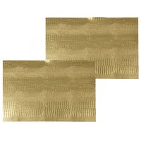 1x stuks rechthoekige placemats goud glitter 30 x 45 cm van kunststof - Placemats - thumbnail