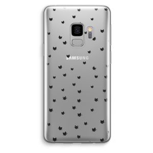 Kleine kattenkopjes: Samsung Galaxy S9 Transparant Hoesje