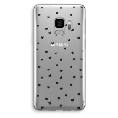 Kleine kattenkopjes: Samsung Galaxy S9 Transparant Hoesje