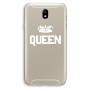 Queen zwart: Samsung Galaxy J7 (2017) Transparant Hoesje