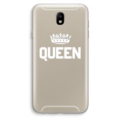 Queen zwart: Samsung Galaxy J7 (2017) Transparant Hoesje