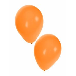 10x stuks Oranje party ballonnen 27 cm