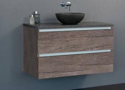 Badmeubel Trend Dynasty met ronde kom 80 Century Oak Badmeubel Trend Dynasty met ronde kom 80 Century Oak