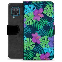 Samsung Galaxy A12 Premium Wallet Hoesje - Tropische Bloem