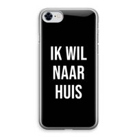 Ik wil naar huis - Zwart: iPhone 8 Transparant Hoesje