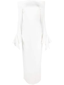 Solace London robe Amalie à coupe longue - Blanc