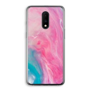 Roze explosie: OnePlus 7 Transparant Hoesje