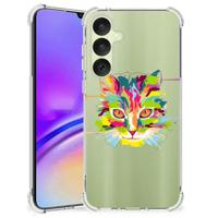 Samsung Galaxy A35 Stevig Bumper Hoesje Cat Color - thumbnail