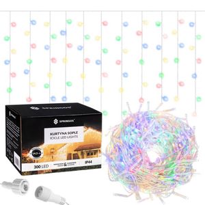 IJspegel Verlichting 12 m + 2.5 m Snoer 300 LED Multicolor Koppelbaar