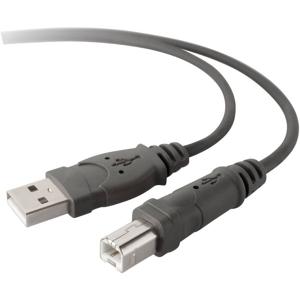 Belkin USB-kabel USB 2.0 USB-A stekker, USB-B stekker 3.00 m Grijs F3U133b10