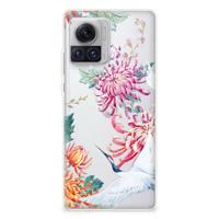 Motorola Moto X30 Pro | TPU Hoesje | Bird Flowers