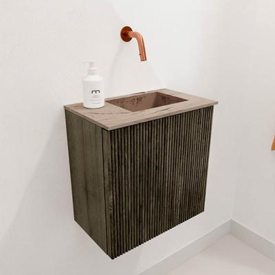 Toiletmeubel Mondiaz Joya Dlux | 40 cm | Meubelkleur Shadow | Faye wastafel Arena Wasbak Rechts | Zonder kraangat(en)