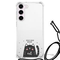 Samsung Galaxy S23 Stevig Bumper Hoesje Cat Good Day