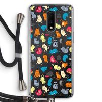 Kleurrijke katten: OnePlus 7 Transparant Hoesje met koord Kleurrijke katten: OnePlus 7 Transparant Hoesje met koord