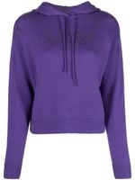 MC2 Saint Barth hoodie en maille fine à logo appliqué - Violet