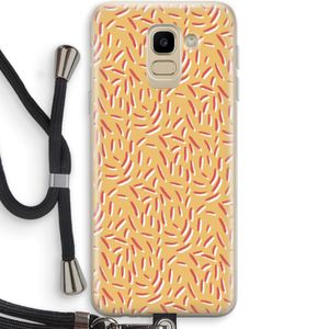 Camouflage: Samsung Galaxy J6 (2018) Transparant Hoesje met koord