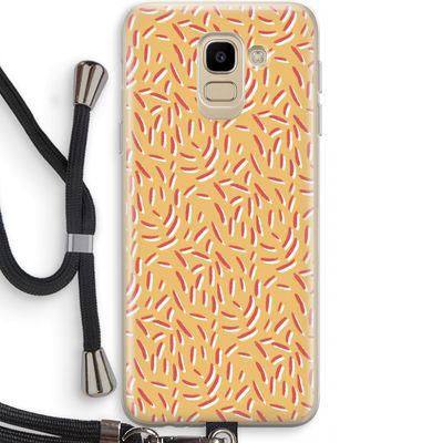 Camouflage: Samsung Galaxy J6 (2018) Transparant Hoesje met koord