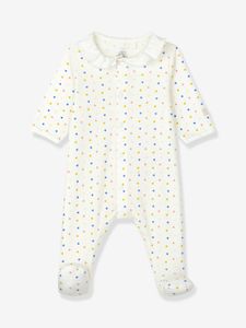 Biologisch katoenen baby slaapzak PETIT BATEAU wit met print