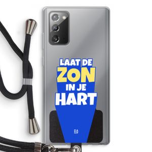 Laat de zon in je hart: Samsung Galaxy Note 20 / Note 20 5G Transparant Hoesje met koord